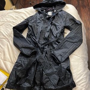 Black Oakley trench coat